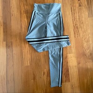 Michi Blue Leggings with Stripe